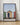 Cabaña amarilla con puerta azul  ·  cuadro de decoración